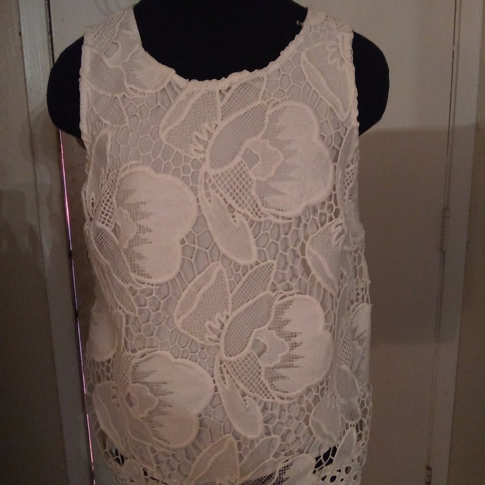 Merona Lace Front Tank Top - Size S